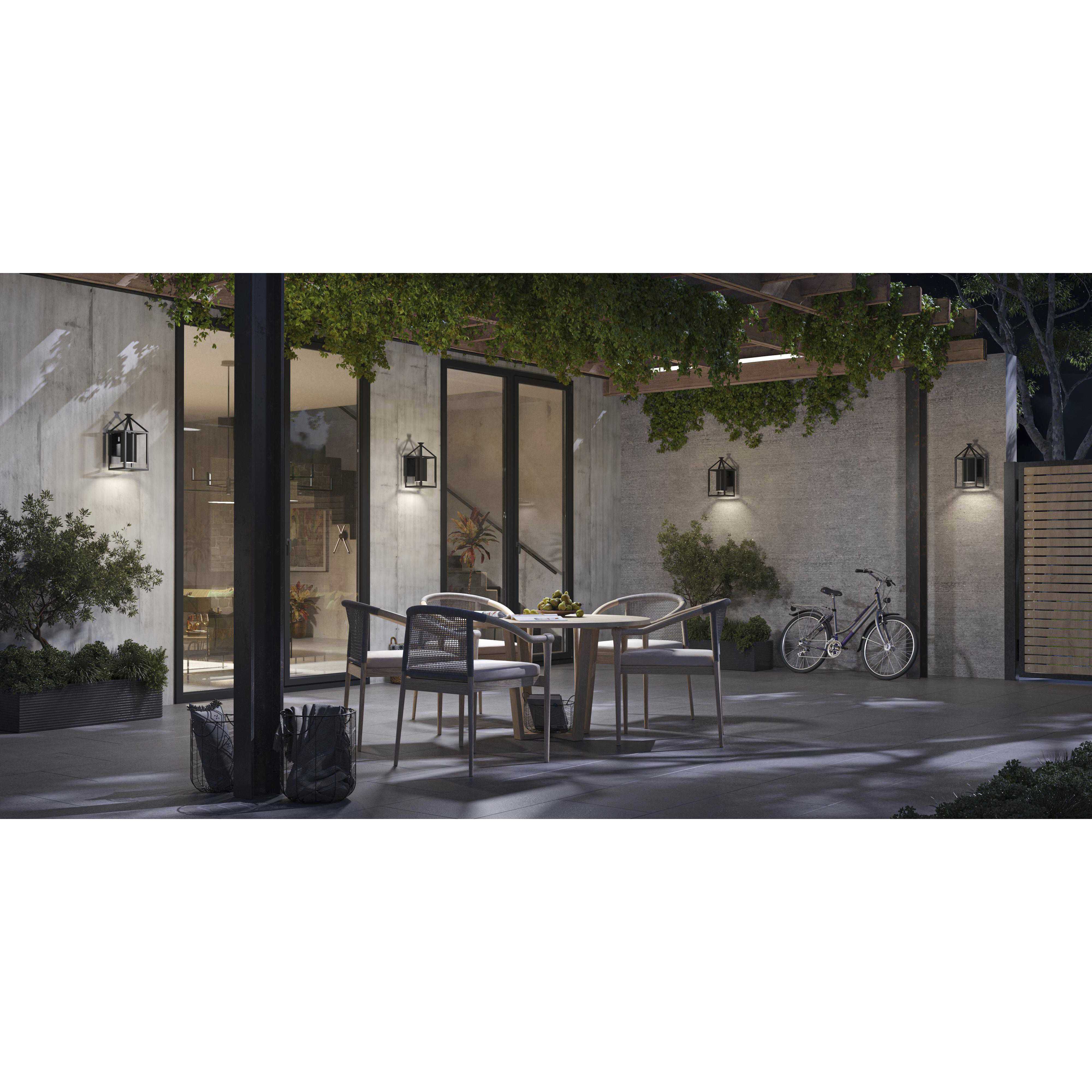 Stallworth 1 Light 18 inch Matte Black Outdoor Wall Lantern