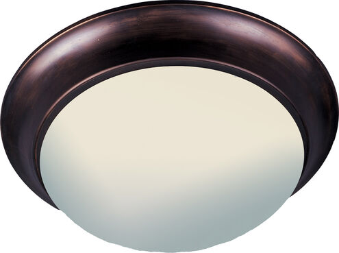 Essentials - 585x 3 Light 17 inch Oil Rubbed Bronze Flush Mount Ceiling Light in Frosted