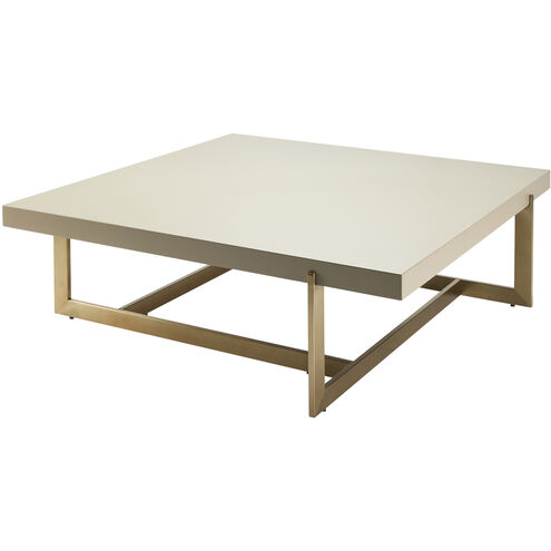 Temy 43.94 X 43.94 inch Top: Gray; Base: Metallic - Bronze Coffee Table