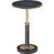 Miles 14 inch Natural and Polished Brass Accent Table