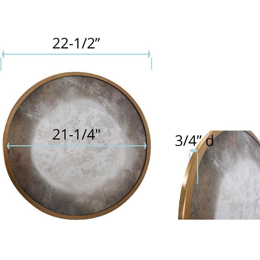 Albizzi 22.5 X 22.5 inch Brass Mirror