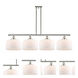 Ballston X-Large Bell 4 Light 48 inch Polished Nickel Island Light Ceiling Light in Matte White Glass