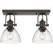 Yep Hines Vanity Wall Light in Rubbed Bronze, Seeded Glass
