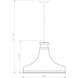 Reznor 1 Light 18 inch Matte Black Pendant Ceiling Light