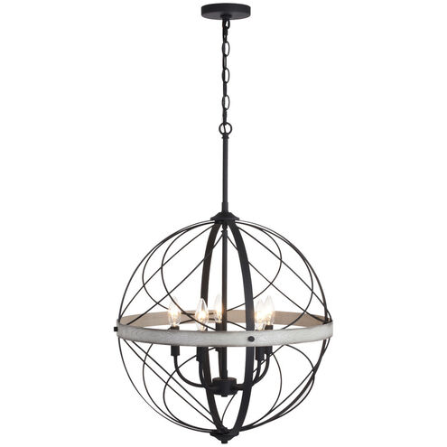 Montclare LED 21.25 inch Textured Black and White Ash Pendant Ceiling Light