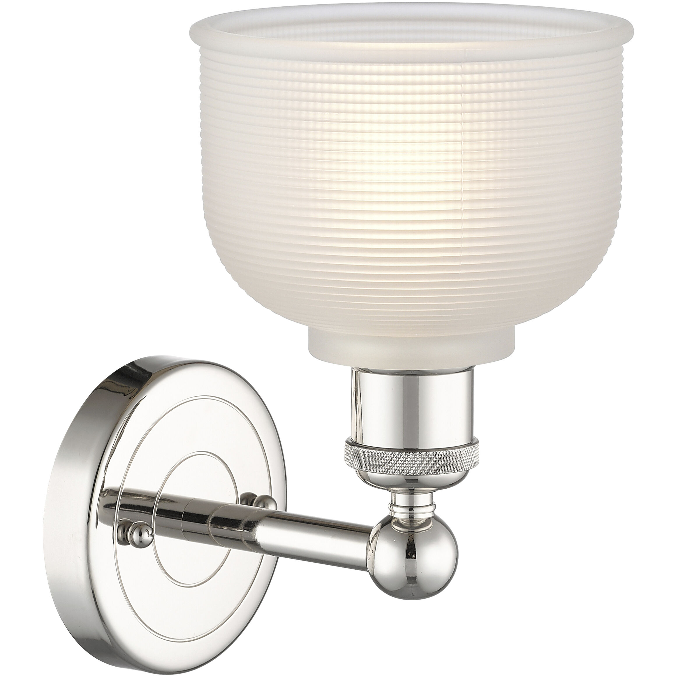 Dayton Sconce Wall Light in Polished Nickel, White