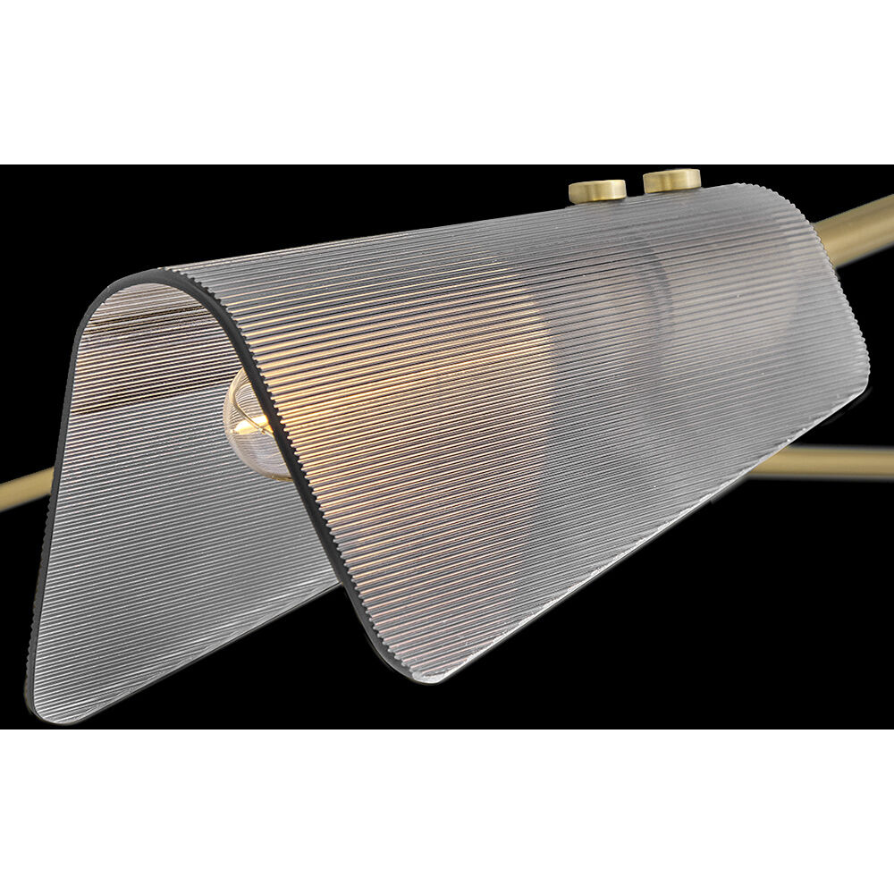 Altman 6 Light 80 inch Lacquered Brass Chandelier Ceiling Light