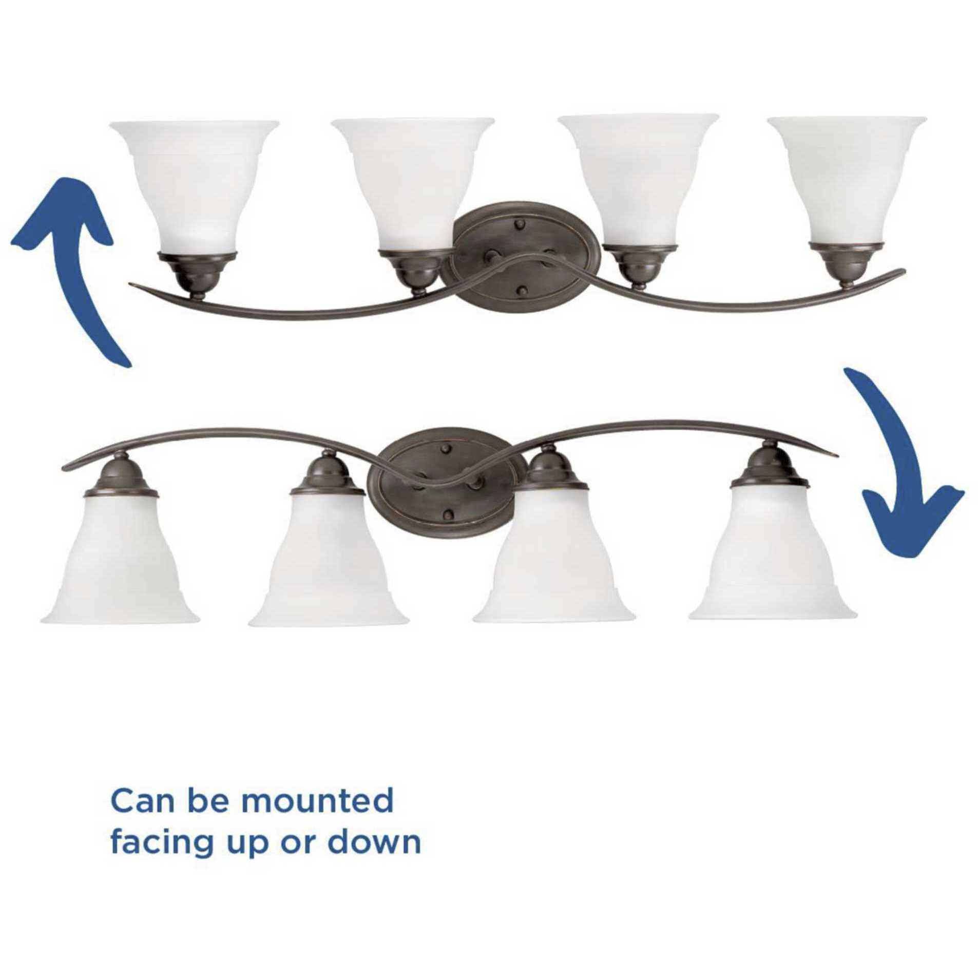 Trinity 4 Light 33.25 inch Antique Bronze Bath Vanity Wall Light