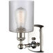 Ballston Cobbleskill 1 Light 5 inch Polished Nickel Sconce Wall Light in Clear Glass, Ballston