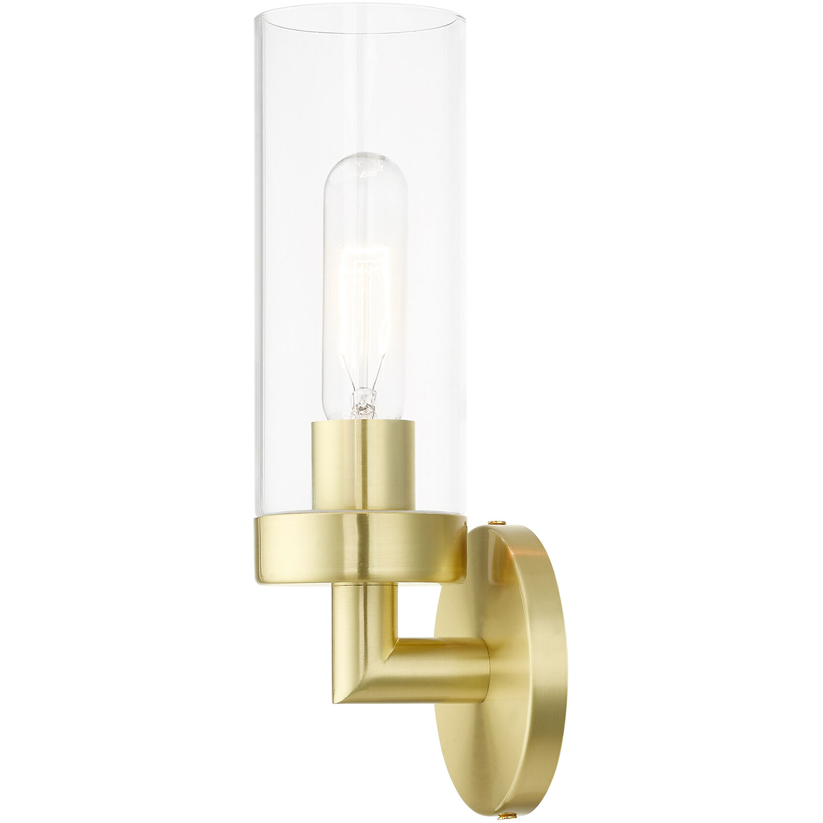 Ludlow 1 Light 4 inch Satin Brass ADA Single Sconce Wall Light, Single