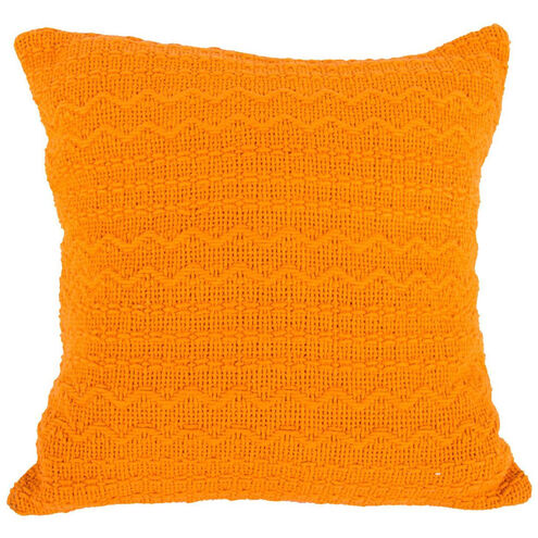 Cotton 18 X 6.5 inch Orange Pillow