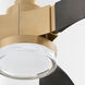 Alisio 58 inch Aged Brass with Dark Walnut Blades Ceiling Fan