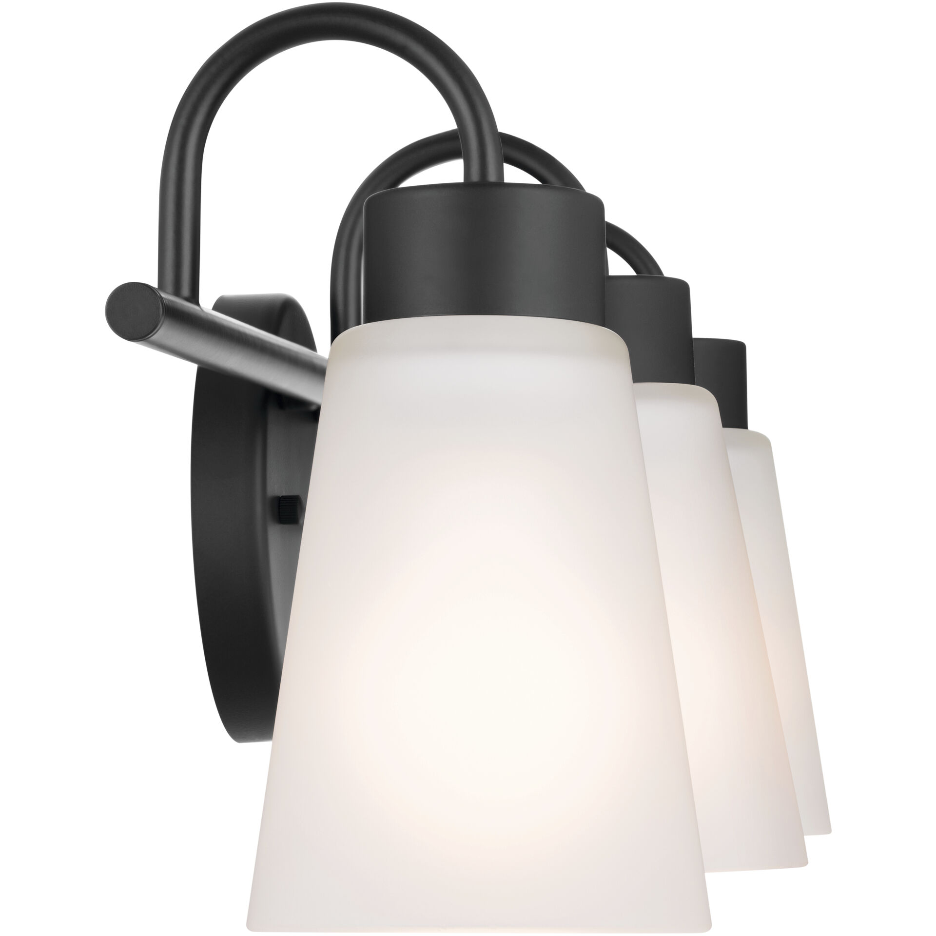 Erma 3 Light 23 inch Black Bath Vanity Light Wall Light, 3 Arm