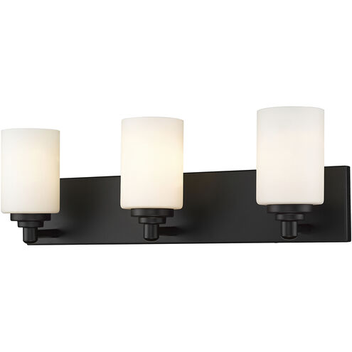 Soledad 3 Light 23 inch Matte Black Vanity Wall Light