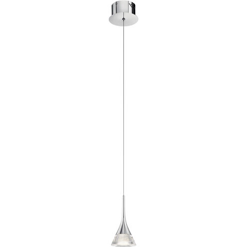 Kabru LED 4.75 inch Chrome Mini Pendant Ceiling Light