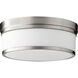 Celeste 3 Light 14 inch Satin Nickel Flush Mount Ceiling Light, Satin Opal