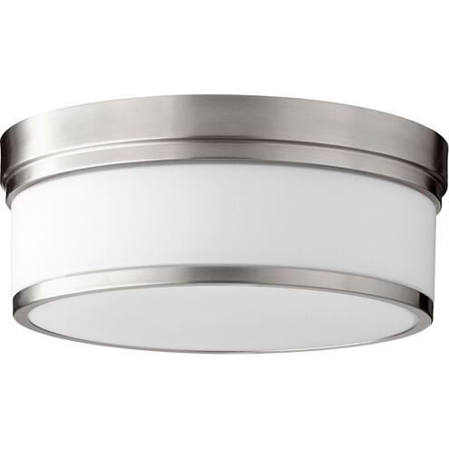 Celeste 3 Light 14 inch Satin Nickel Flush Mount Ceiling Light, Satin Opal