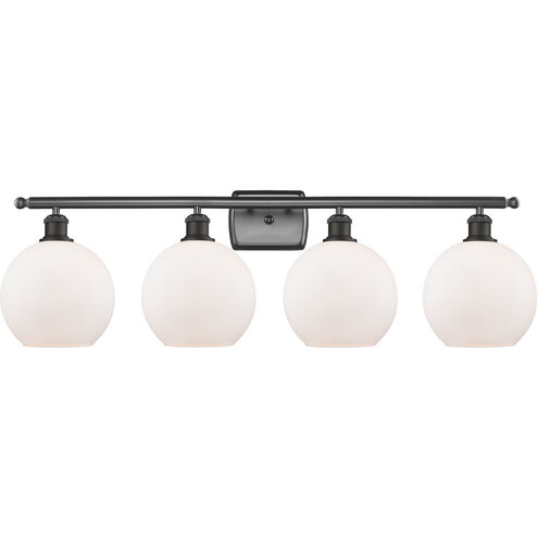 Ballston Athens LED 36 inch Oil Rubbed Bronze Bath Vanity Light Wall Light in Matte White Glass, Ballston