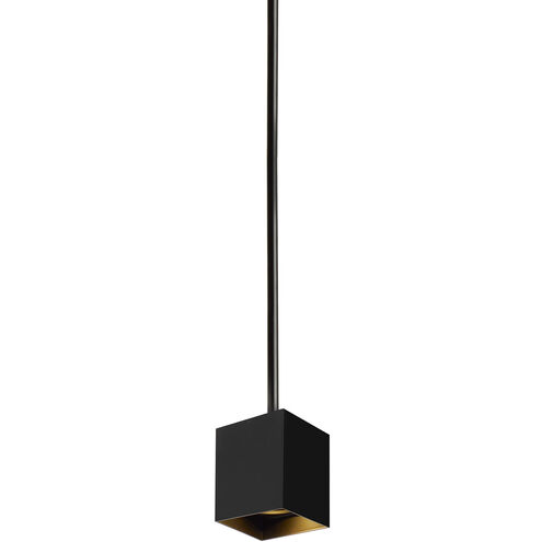 Sean Lavin Exo LED 5.2 inch Black Pendant Ceiling Light in 40 Degree, Matte Black/Black, LED 90 CRI 3500K, 36 inch, Integrated LED