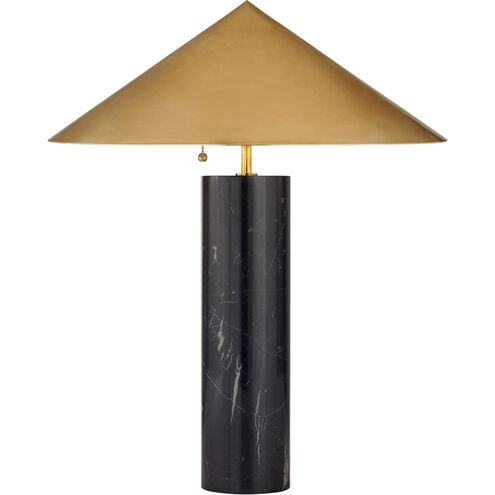 Kelly Wearstler Minimalist 25 inch 25 watt Black Marble Table Lamp Portable Light, Medium