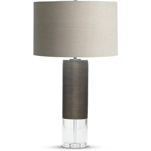 Atlantic 31 inch 150.00 watt Bronze Table Lamp Portable Light, Finely Ribbed Surface
