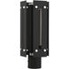 Utrecht 1 Light 16 inch Black with Brushed Nickel Accents Medium Outdoor Post Top Lantern