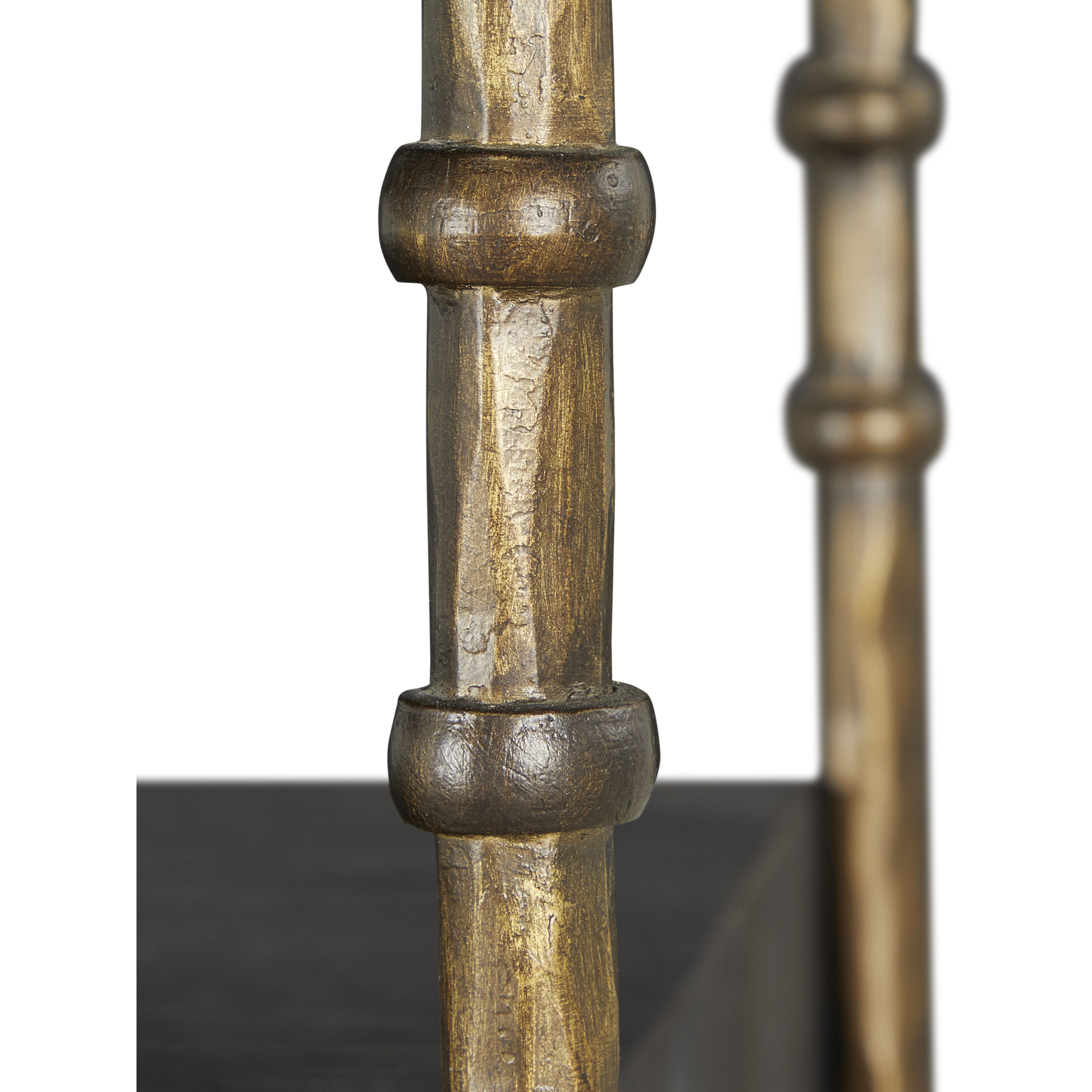 Reese 38.5 X 32.5 inch Cerused Forest Black and Dark Antique Brass Nightstand