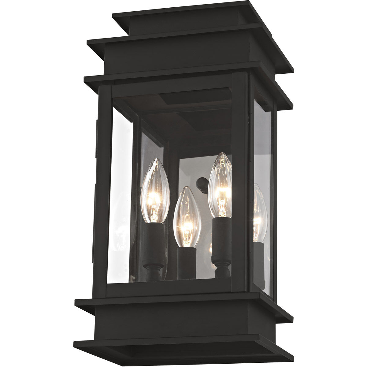 Princeton 2 Light 14 inch Black Outdoor Wall Lantern