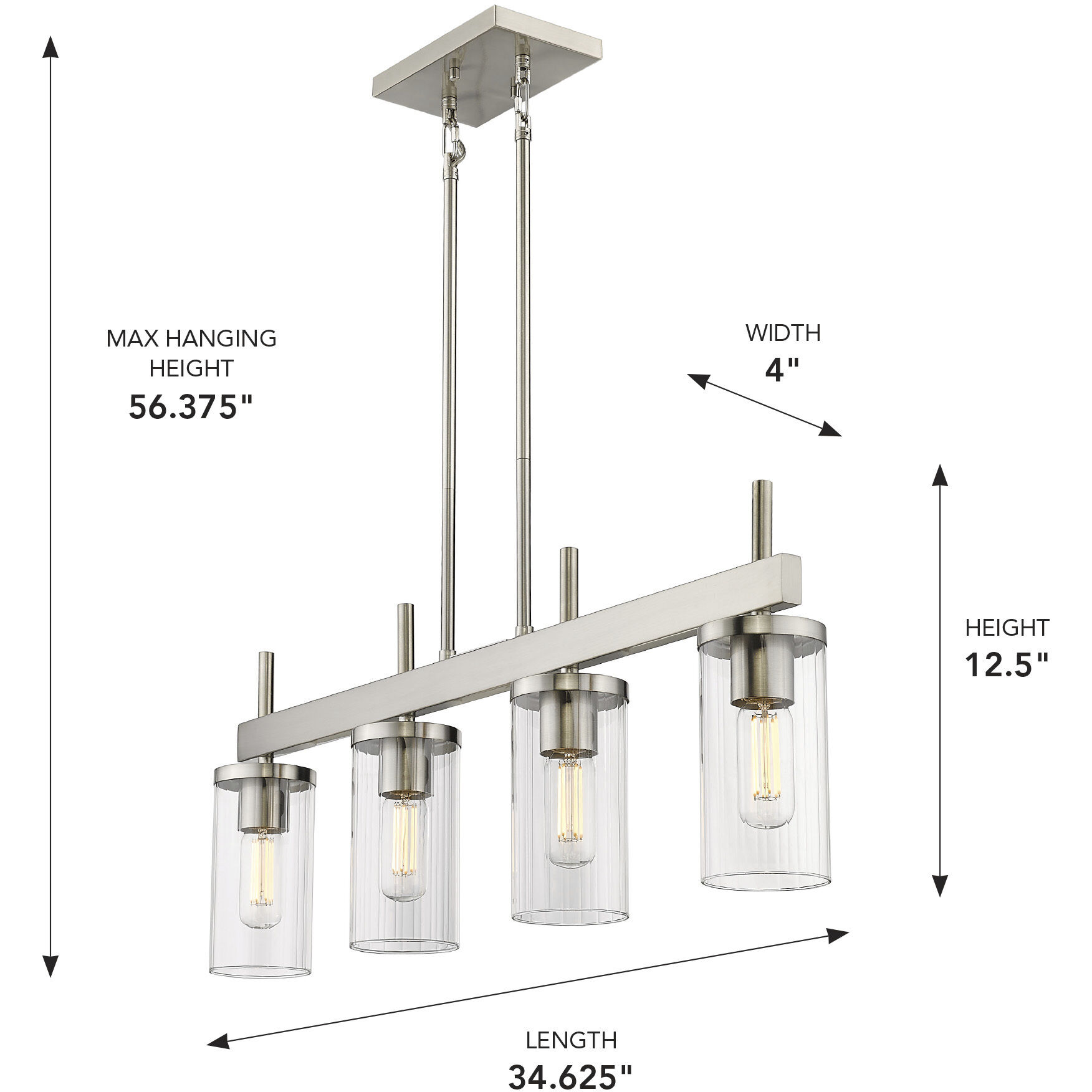 Winslett Island Light Ceiling Light in Pewter