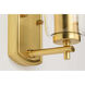 Adley 1 Light 5 inch Satin Brass Bath Vanity Wall Light