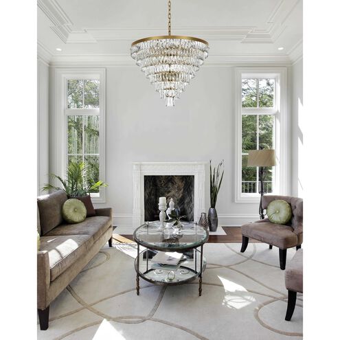 Josephine 29 Light 36 inch Satin Gold Chandelier Ceiling Light