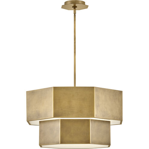 Facet 7 Light 22.25 inch Heritage Brass Chandelier Ceiling Light