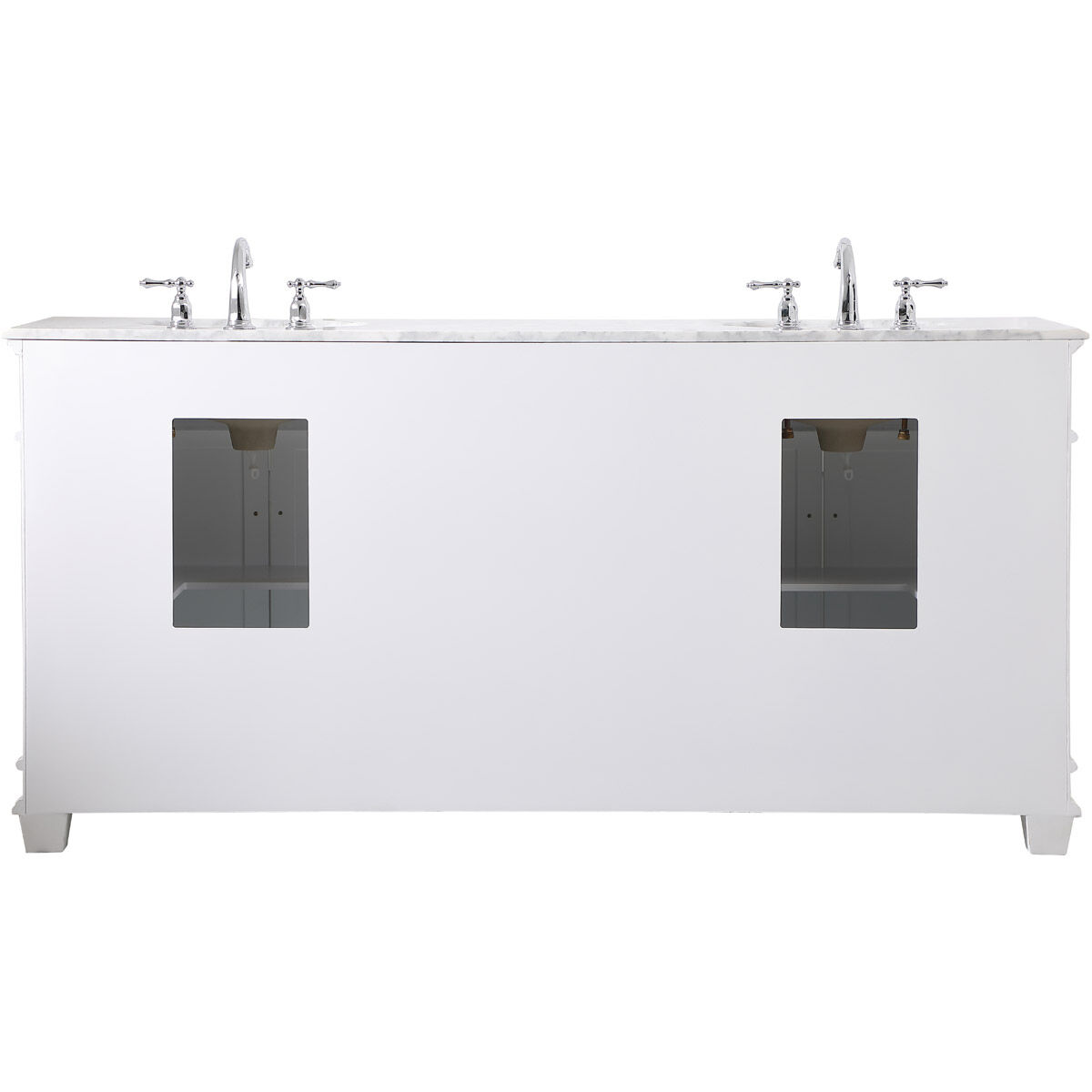Wesley 72 X 22 X 35 inch White Vanity Sink Set