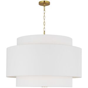 kate spade new york Sawyer 4 Light 32 inch Burnished Brass Hanging Shade Ceiling Light