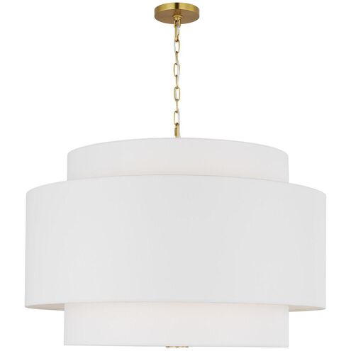 kate spade new york Sawyer 4 Light 32 inch Burnished Brass Hanging Shade Ceiling Light
