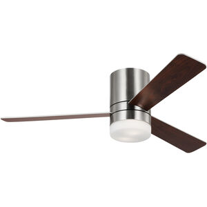 Era 52 Hugger LED 52 inch Brushed Steel with Silver/American Walnut Reversible Blades Indoor/Outdoor Ceiling Fan