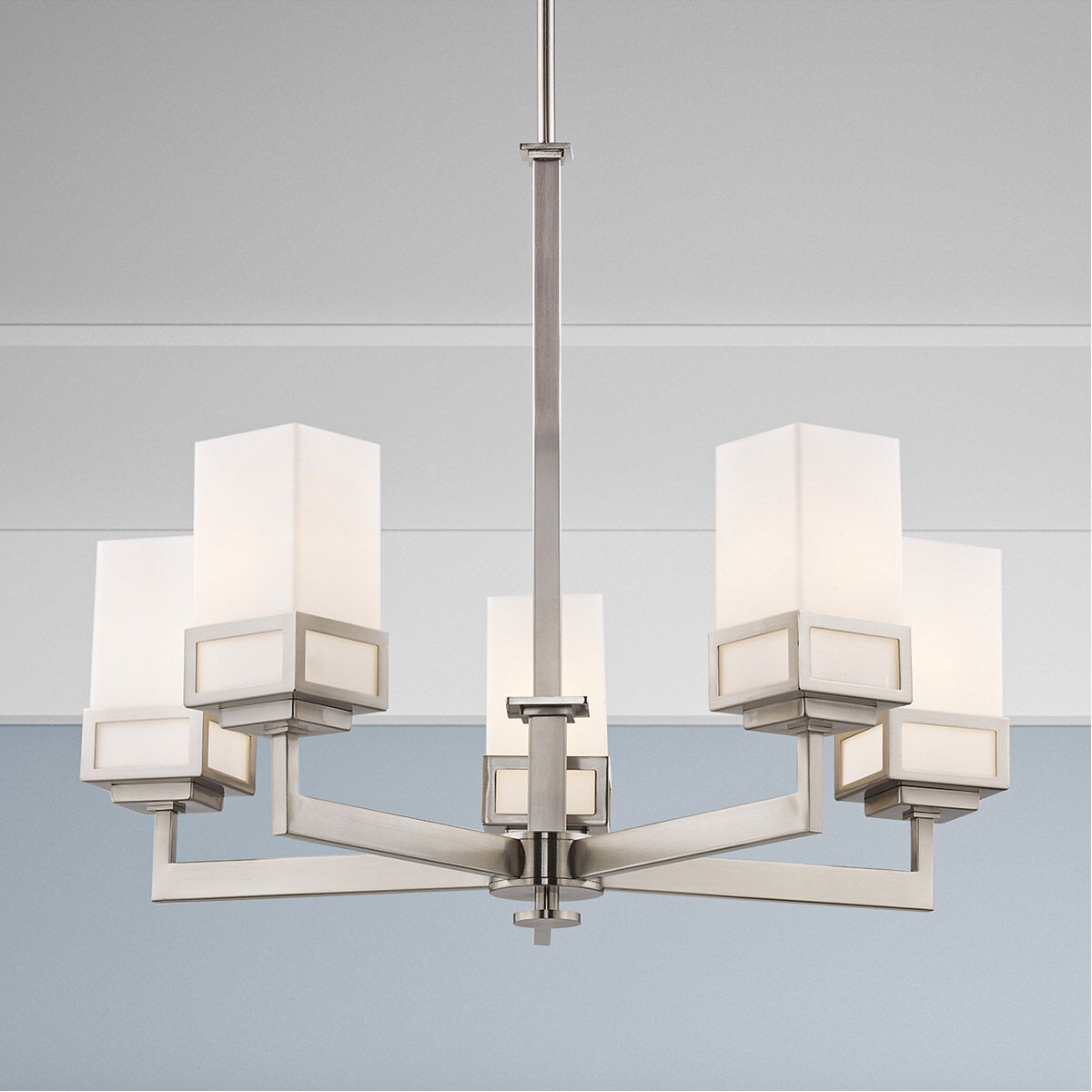 Harding 5 Light 25 inch Brushed Nickel Chandelier Ceiling Light