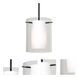 Pahu 8 LED Black Stem Pendant Ceiling Light