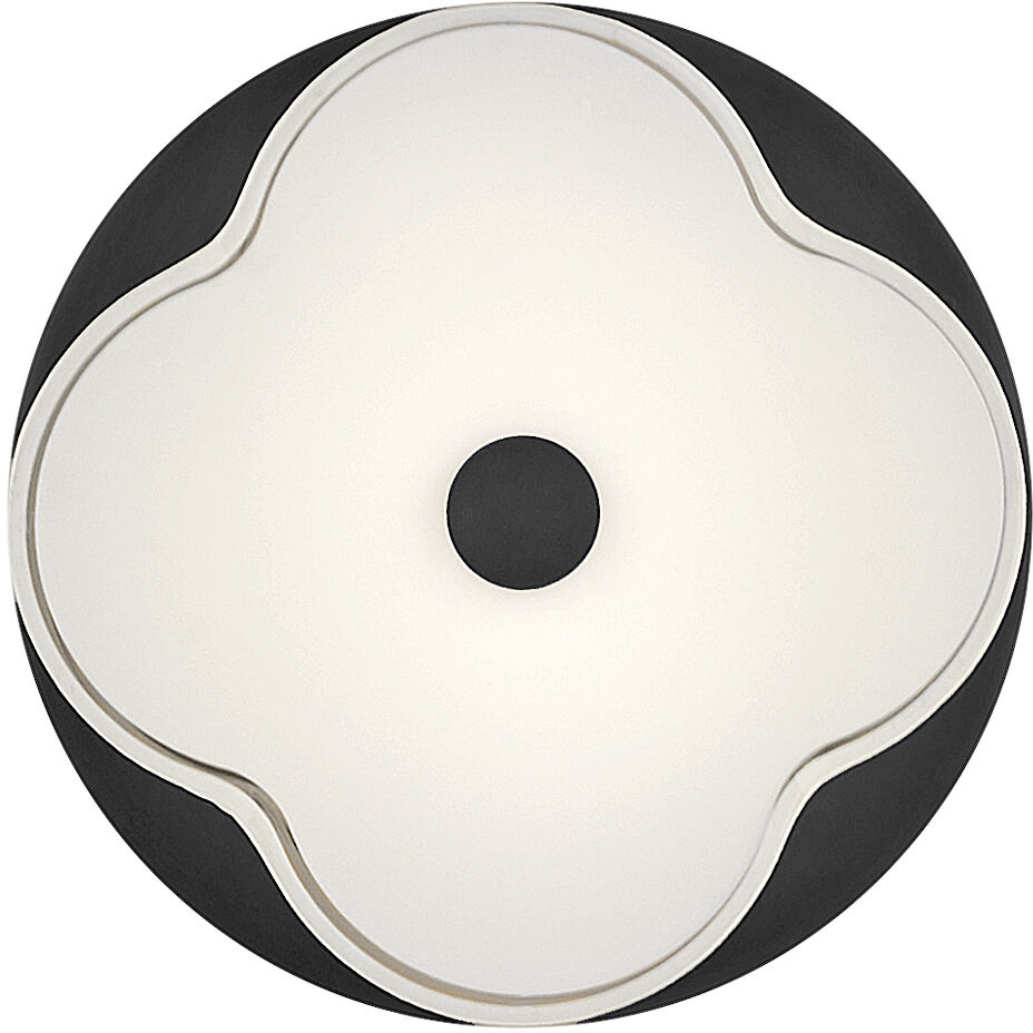 Delaney 2 Light 14 inch Black Flush Mount Ceiling Light