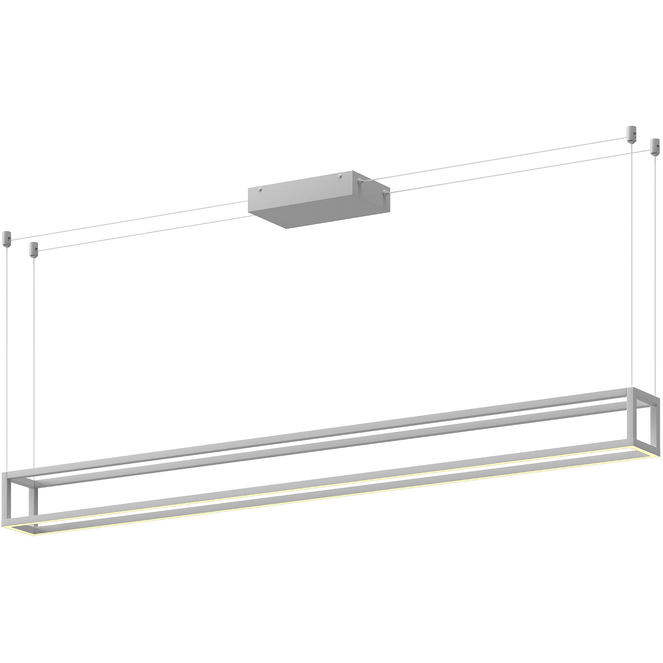 Plaza LED 59.13 inch White Linear Pendant Ceiling Light