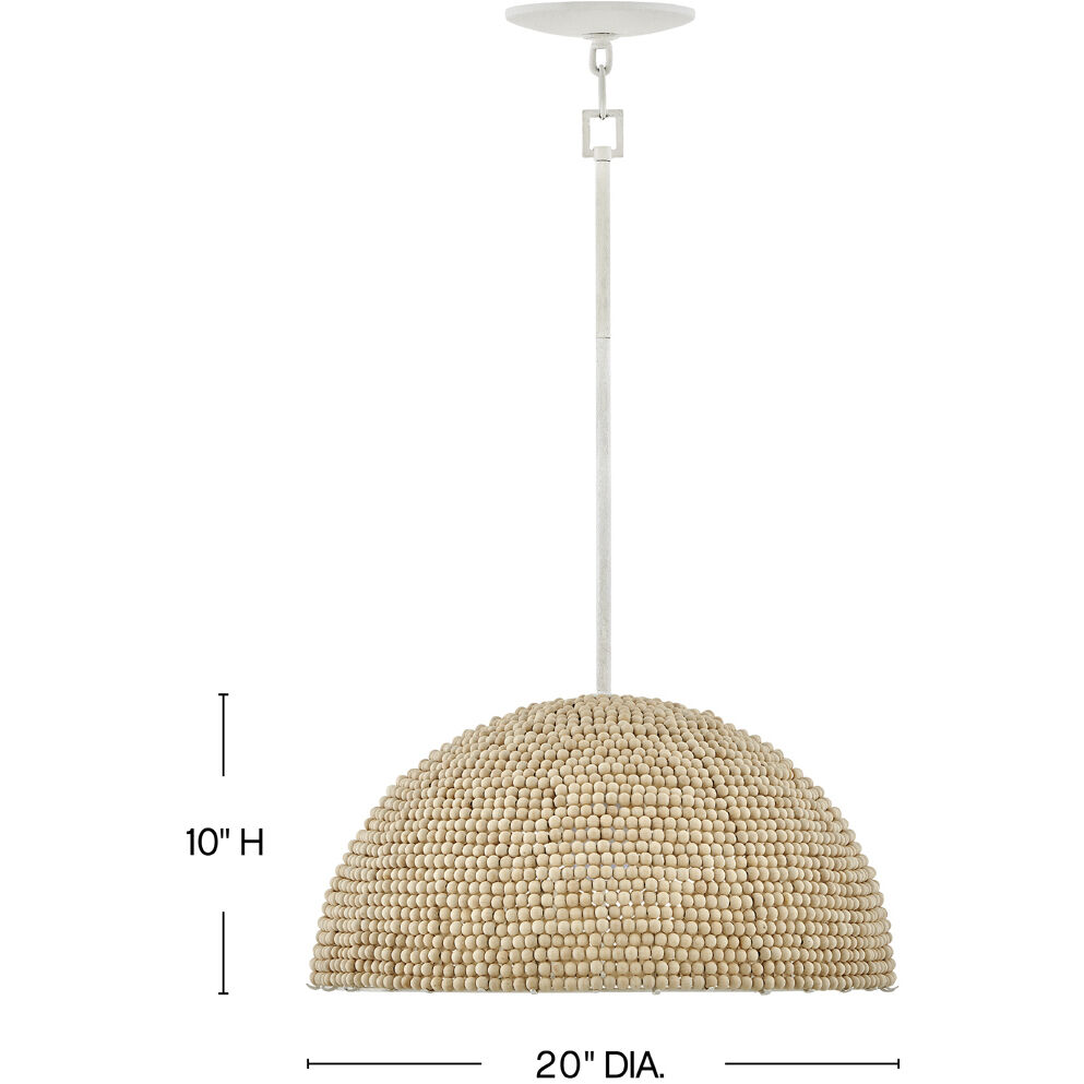 Dalia 1 Light 20 inch Textured Plaster Pendant Ceiling Light, Pendant