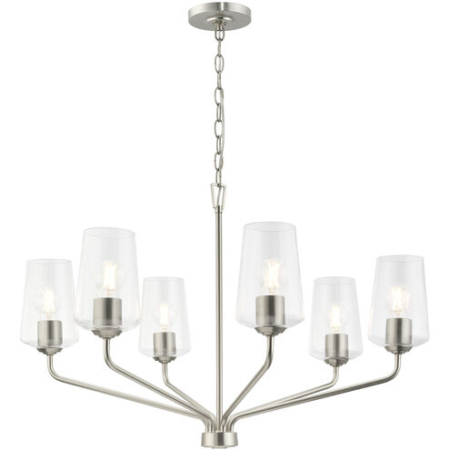 Celino 6 Light 32 inch Brushed Nickel Chandelier Ceiling Light