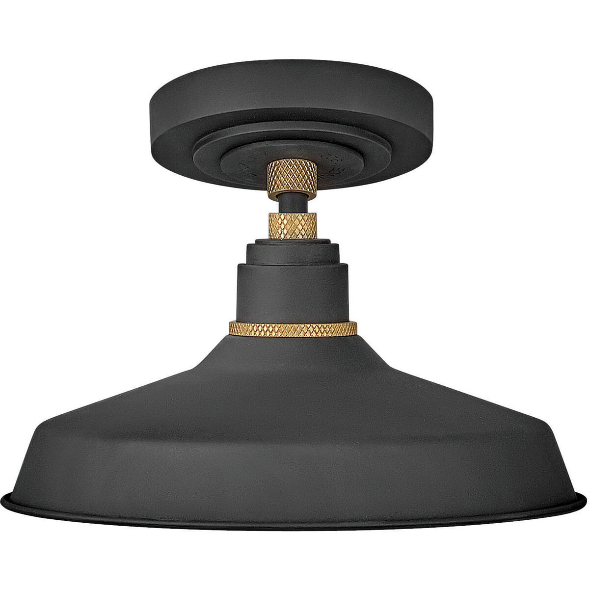 Foundry Classic 1 Light 12 inch Textured Black Outdoor Hanging Barn Light