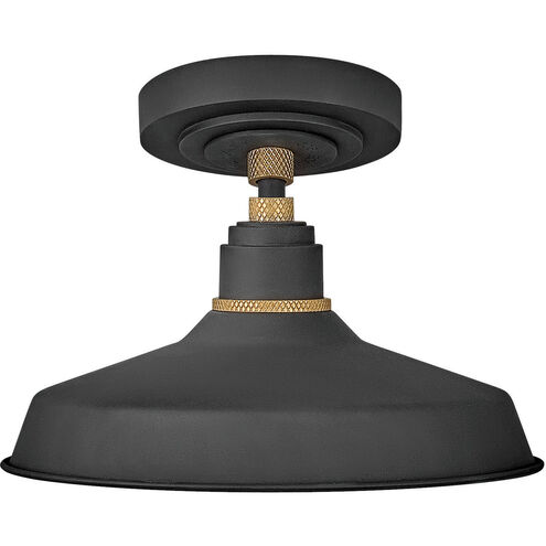 Foundry Classic 1 Light 12 inch Textured Black Outdoor Hanging Barn Light