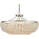Chanteuse 4 Light 30.75 inch Silver Granello Semi-Flush Mount Ceiling Light