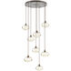 Coppa 8 Light Flat Bronze Chandelier Ceiling Light, Round Multi-Port