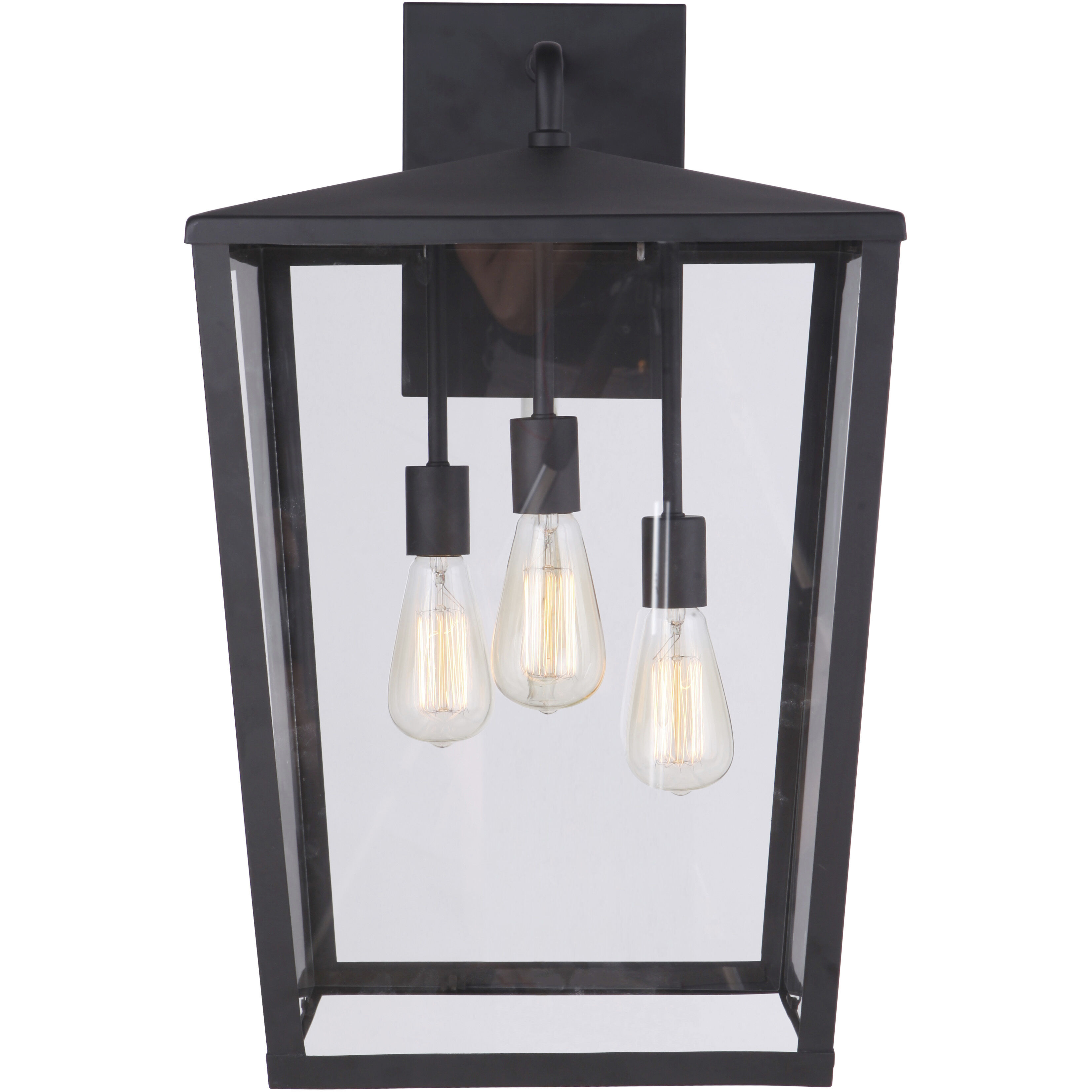Olsen 3 Light 24 inch Midnight Outdoor Wall Lantern