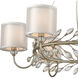 Asbury 6 Light 34 inch Aged Silver Chandelier Ceiling Light