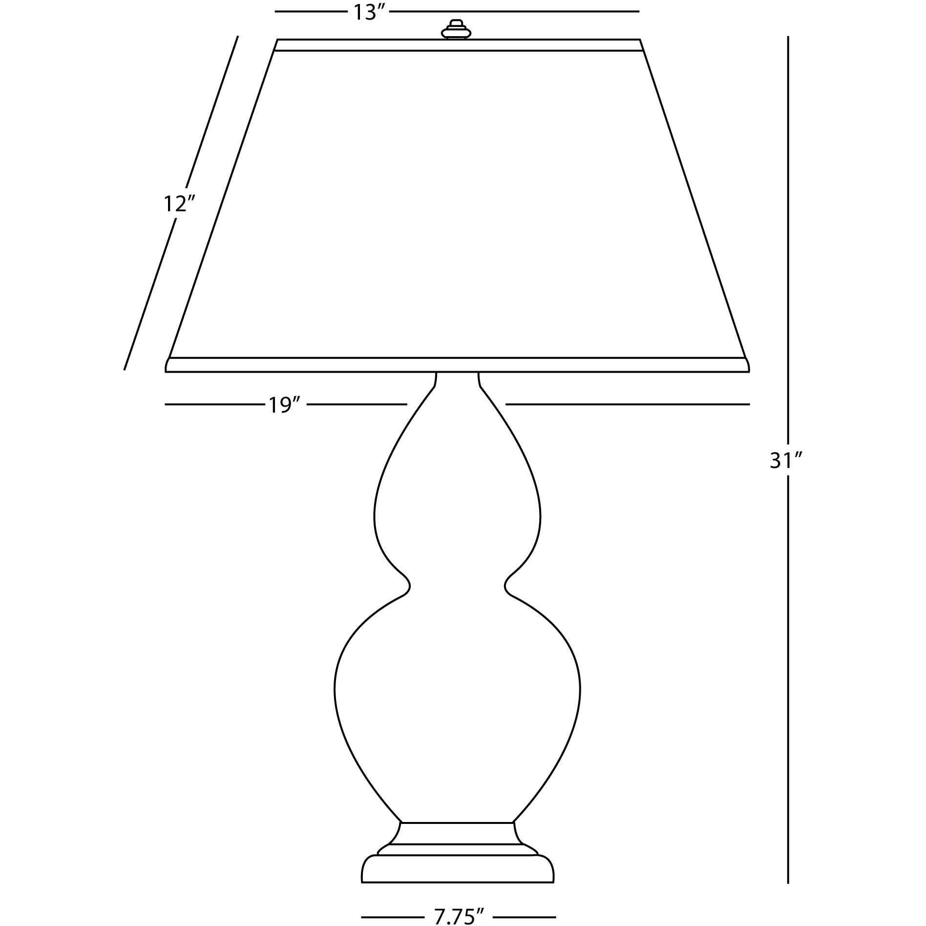 Double Gourd 31 inch 150 watt Matte Ash Glazed Ceramic with Deep Patina Bronze Table Lamp Portable Light in Pearl Dupioni
