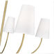 Shannon 5 Light 32 inch Rubbed Brass Chandelier Ceiling Light